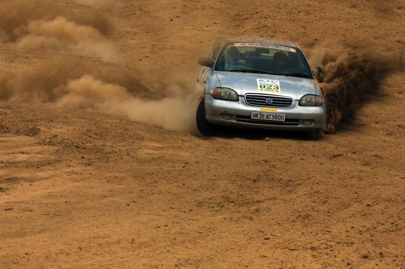 Rally car racing