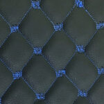 Blue Single Stitch Faux Leather Material