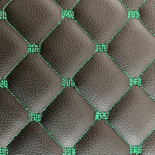 Green Single Stitch Faux Leather Material