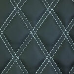 White Double Stitch Faux Leather Material