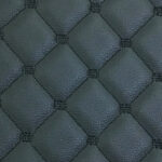 Black Single Stitch Faux Leather Material