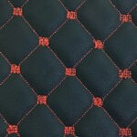 Red Single Stitch Faux Leather Material