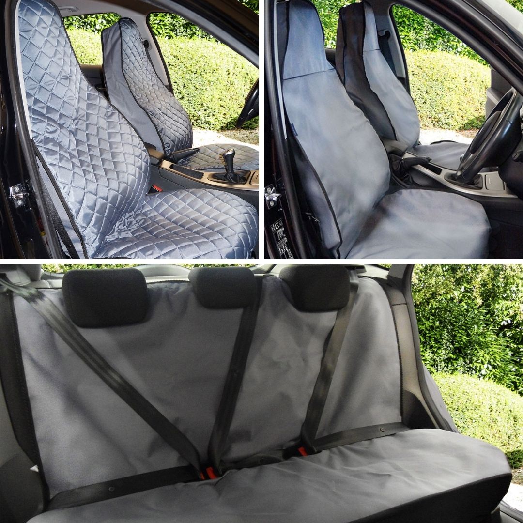 Heavy Duty Black Waterproof Rear Seat Cover for VW Volkswagen Up 12-0N
