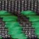 Black and green trim for car mats