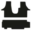 Volkswagen T6 Kombi Single Sliding Door with 2+1 Middle Seats 2015-2018 - Van Mats