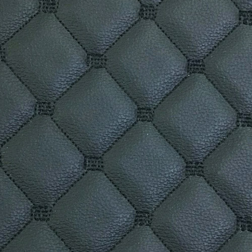 Faux Leather Black Single Stitch Material